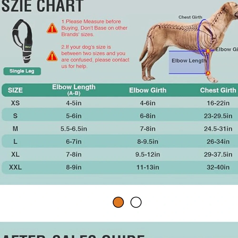 Dog Elbow Support Right Leg Brace